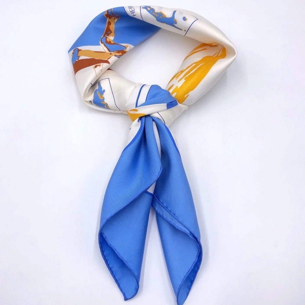 HERMES Limited Edition Rare Collectors Carre 90 “Vive Les Champions!” Silk Scarf - Picture 10 of 11